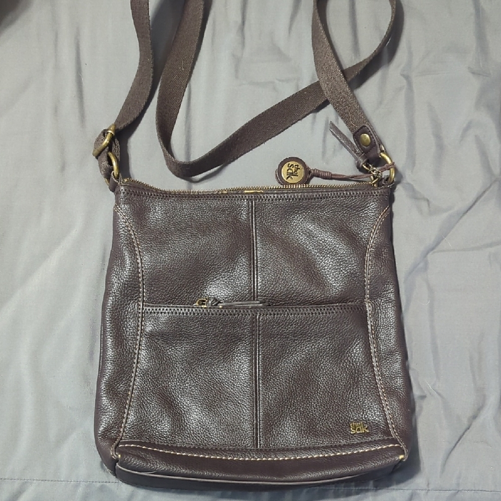 The Sak Brown Leather Crossbody Bag Tote 5